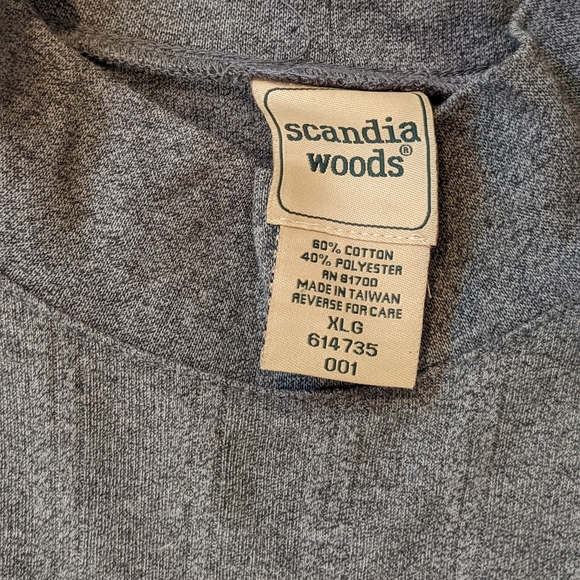 Men's Scandia Woods XLG Long Sleeve Mock Turtleneck Big and Tall, Gray 🔥👀 - Picture 2 of 4
